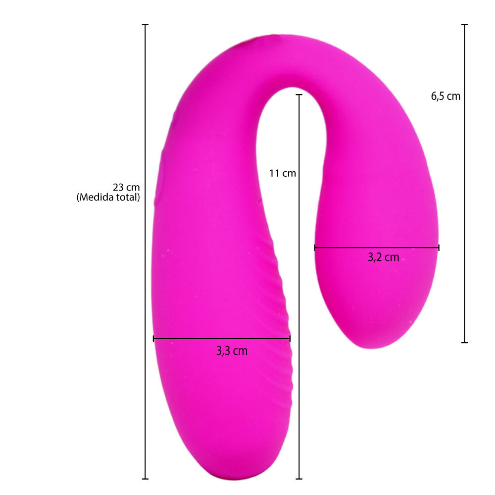 Estimulador Duplo em Silicone Macio Pulsador de Clitóris com Controle