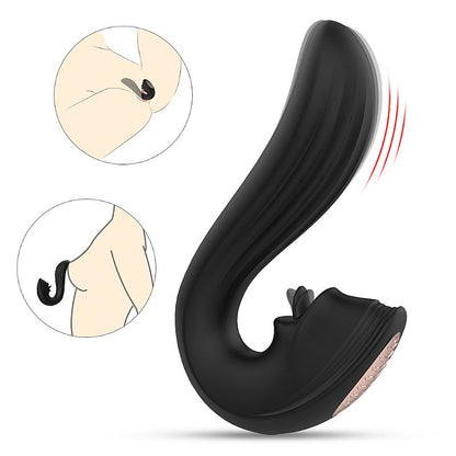 Vibrador de Ponto G e Clitóris com Língua - Velvet Kiss - S-Hande