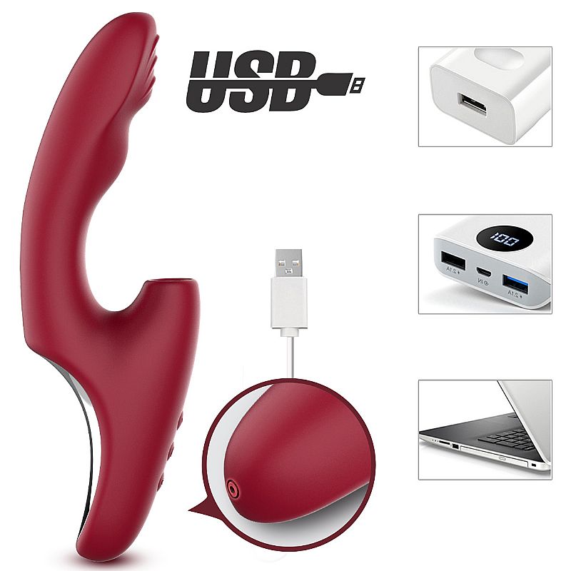 Vibrador de Ponto G e Clitóris com Pulsação e Dedilhar - SI