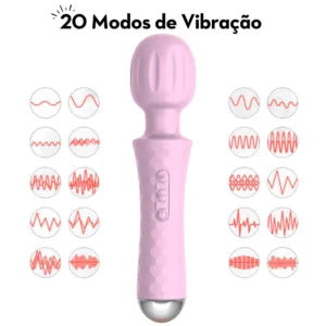 Vibrador massageador varinha mágica - Preto