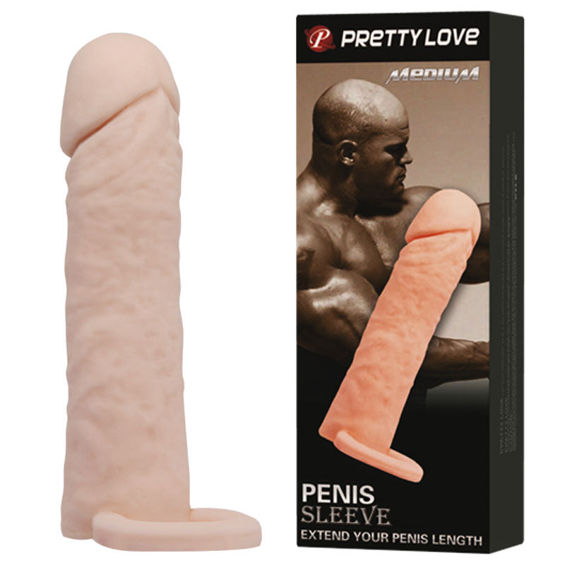 Capa Peniana Extensora Importada Medium Sleeve 16 cm x 3,8 cm - Coleção Pretty Love