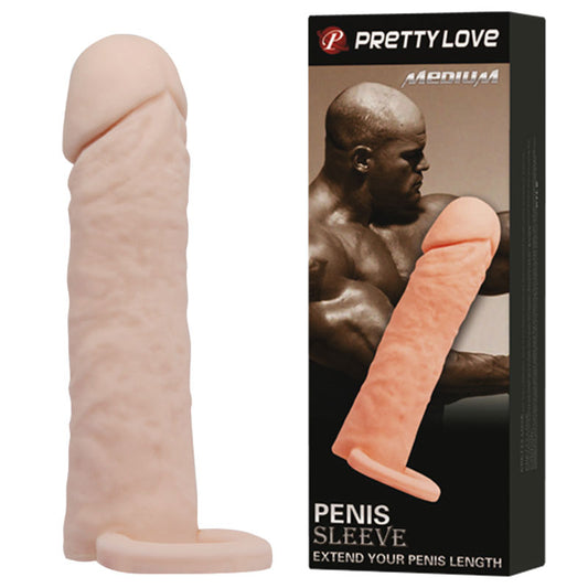 Capa Peniana Extensora Importada Medium Sleeve 16 cm x 3,8 cm - Coleção Pretty Love