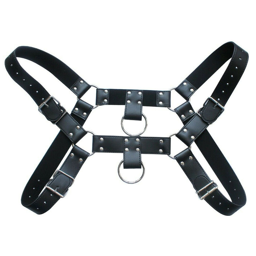 Harness Arreio Masculino Peitoral em Couro