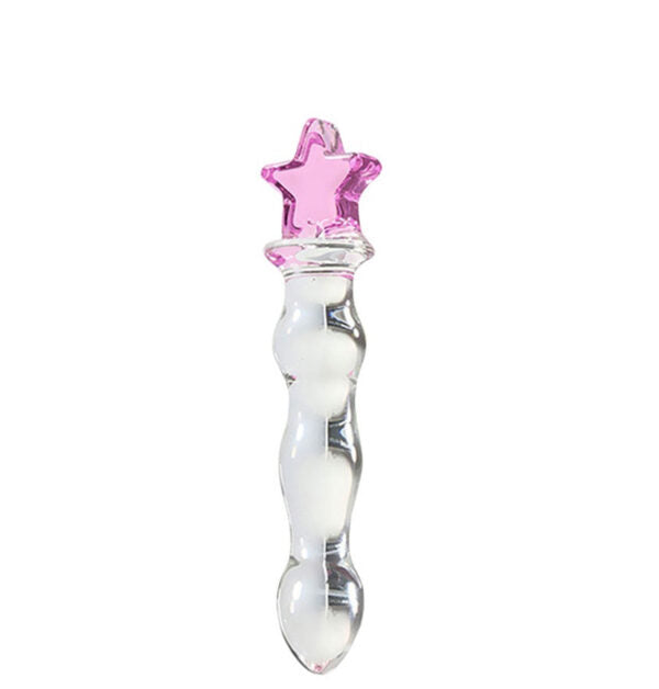 Plug de Vidro com Ornamento na Base