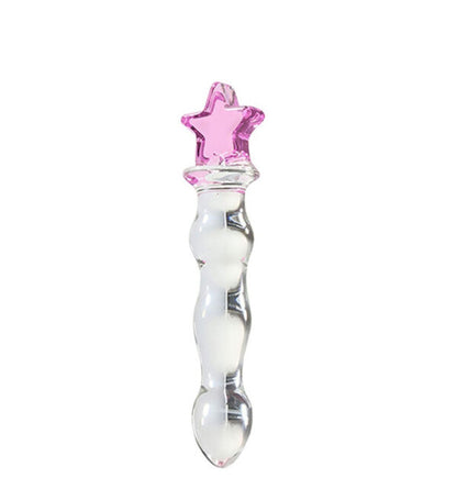 Plug de Vidro com Ornamento na Base